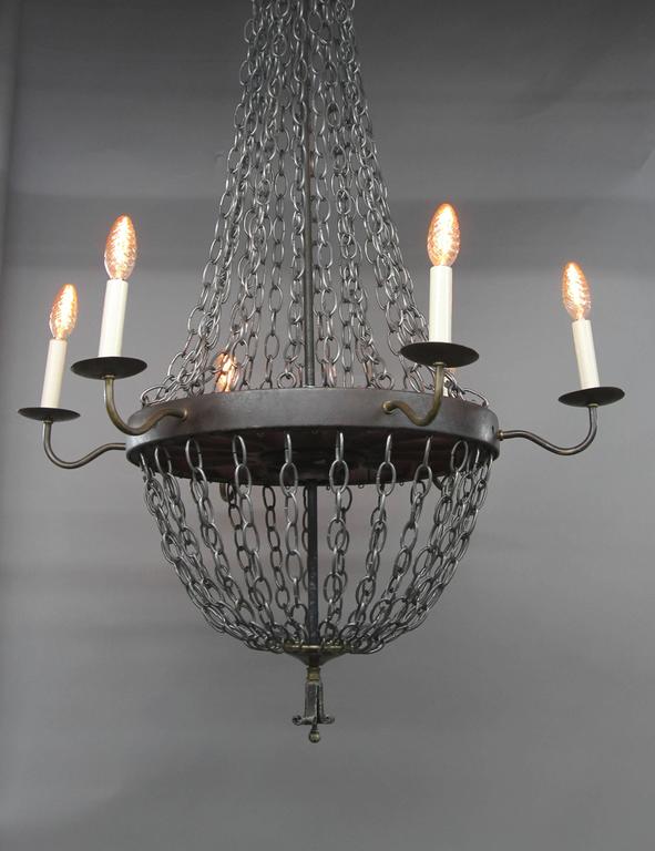 Massive Industrial Chain Link Chandelier at 1stDibs