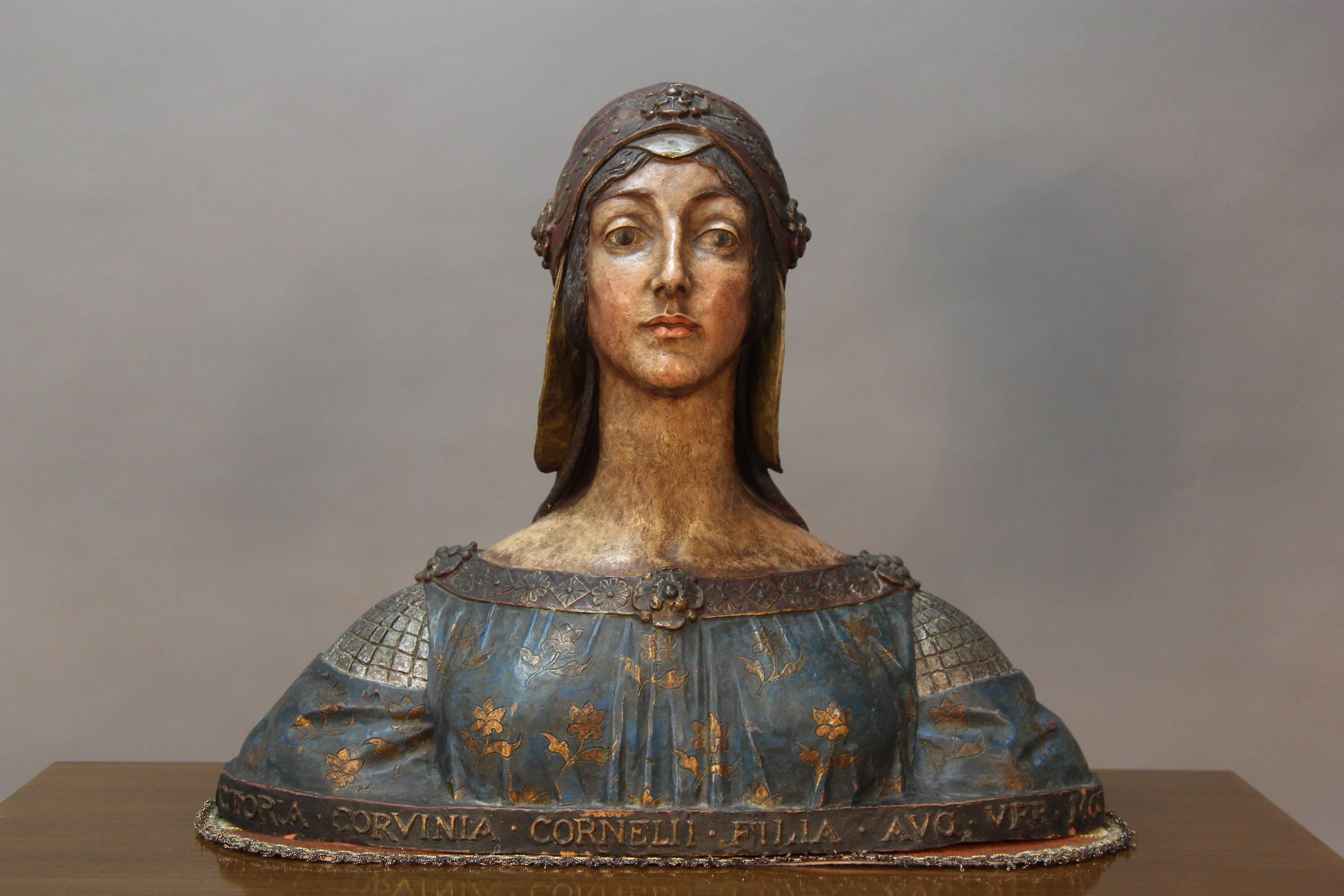 Terracotta Daughter of Corneli Terra Cotta Bust For Sale