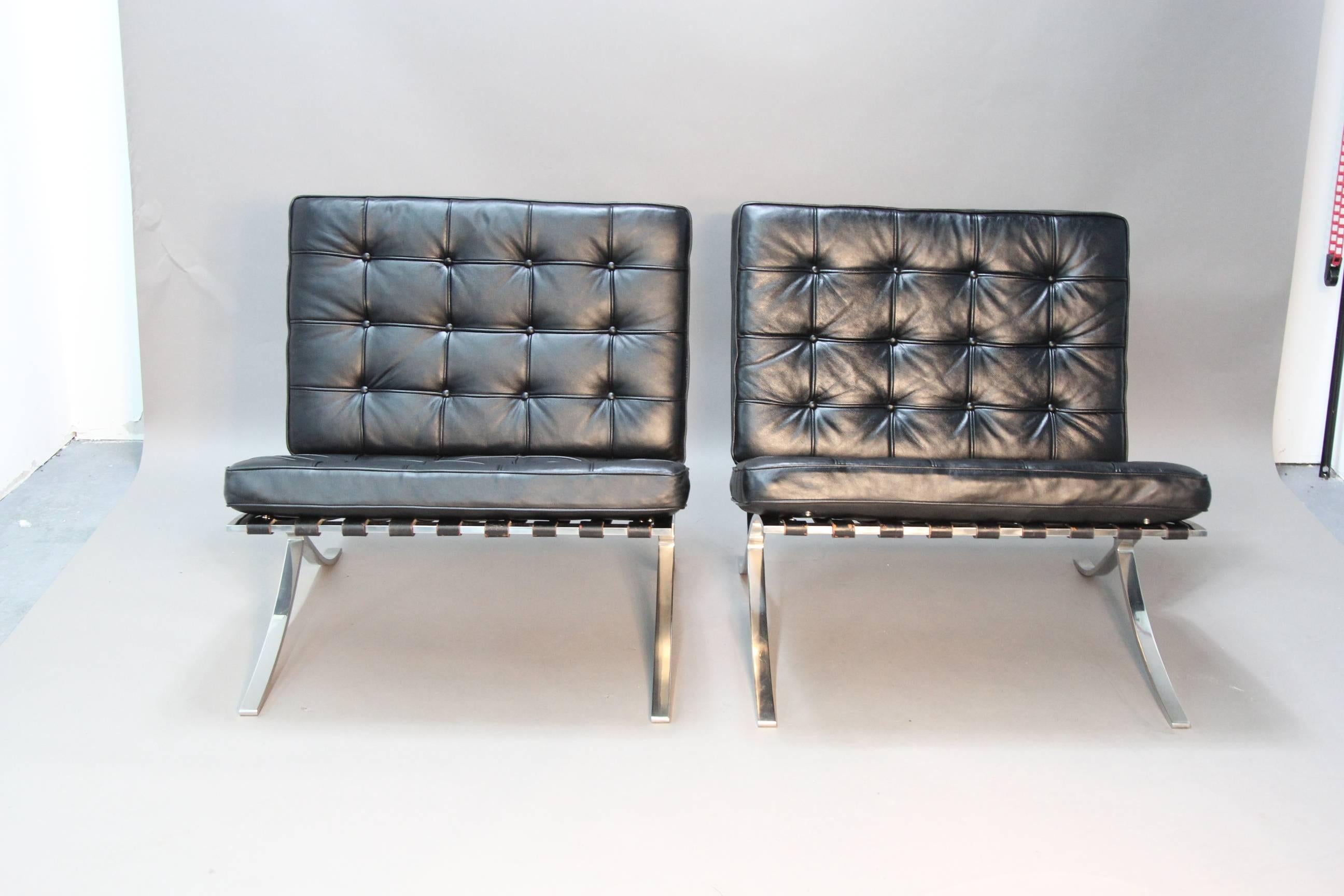 American Vintage Barcelona Chairs by Mies Van Der Rohe For Sale