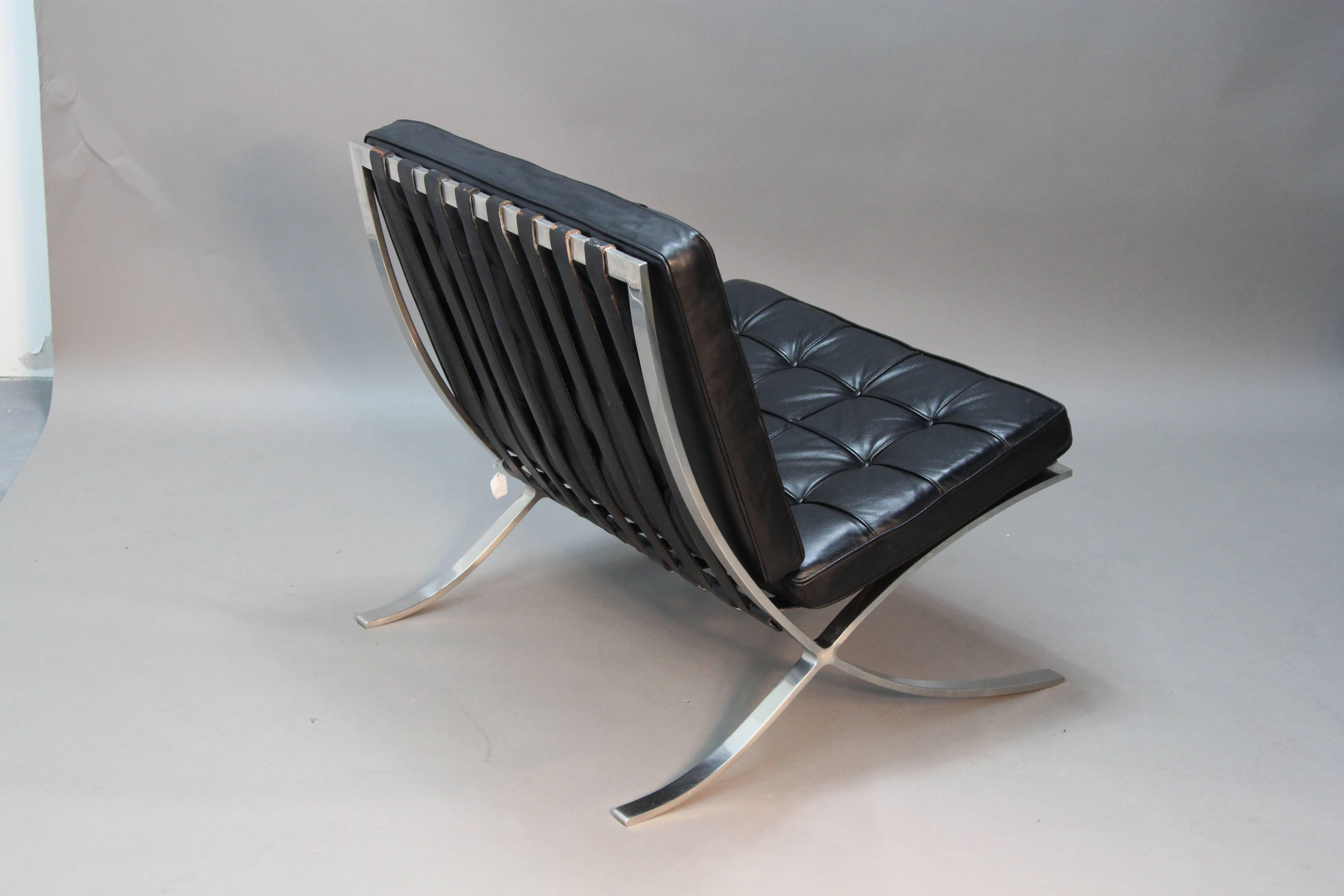 Chrome Vintage Barcelona Chairs by Mies Van Der Rohe For Sale
