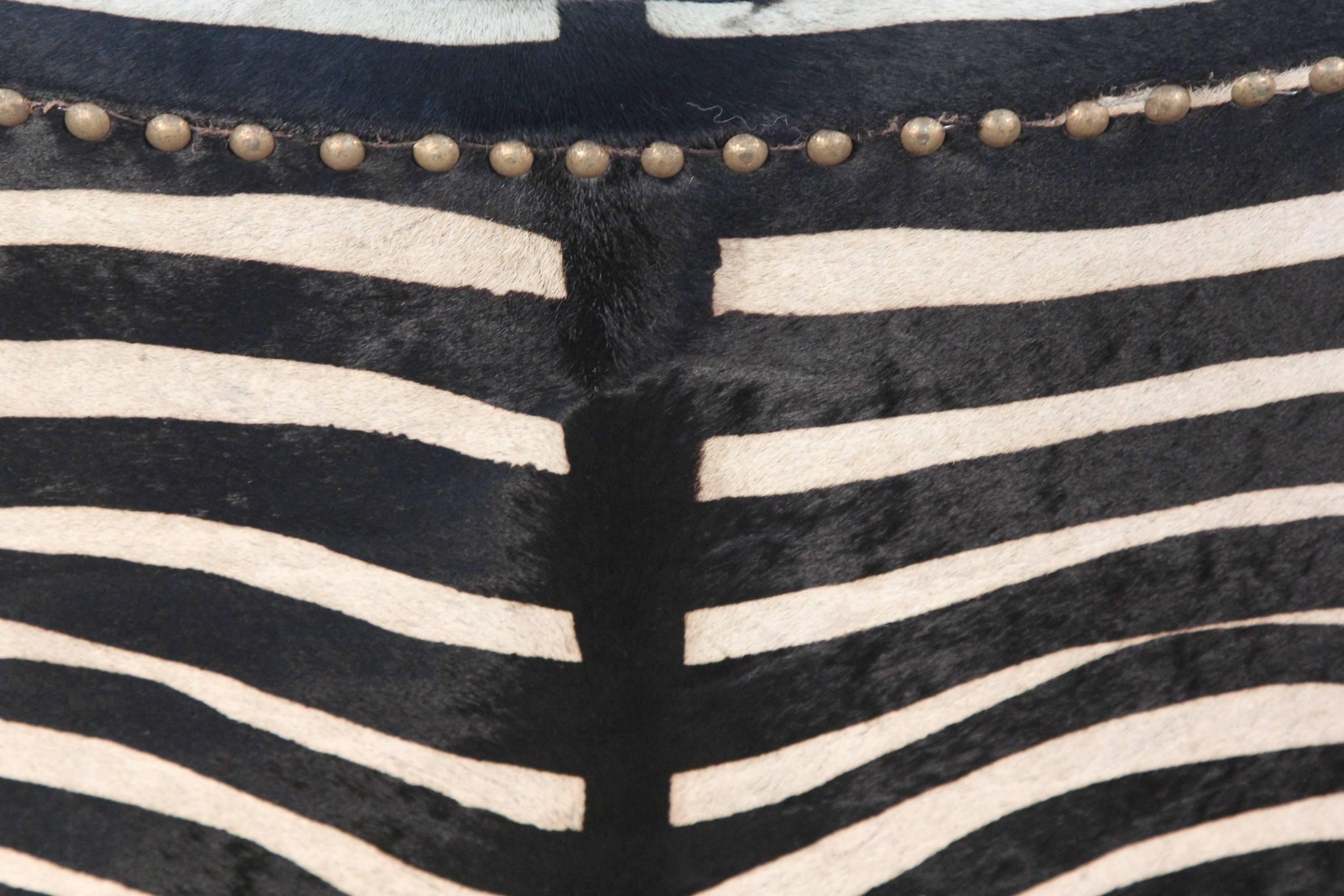 Incredible Pair of Zebra Print Cowhide Chairs 2