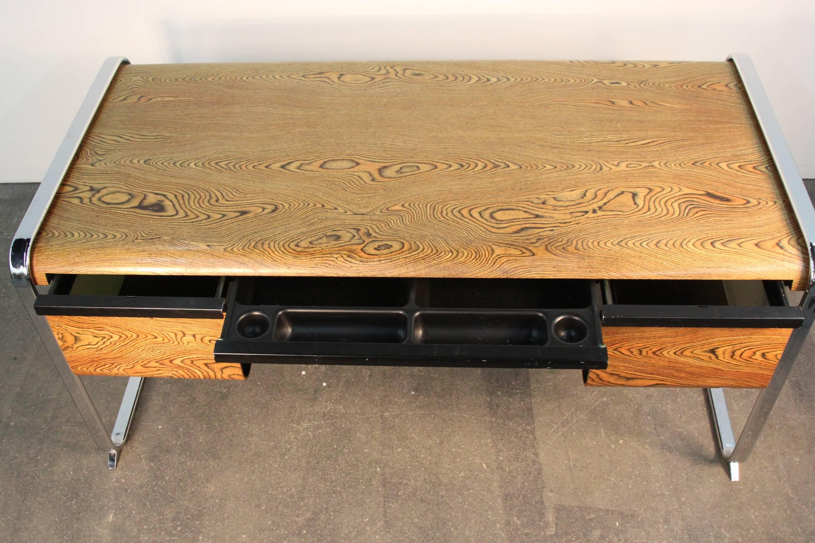 Mid-Century Modern Peter Protzman Zebra Wood Desk for Herman Miller