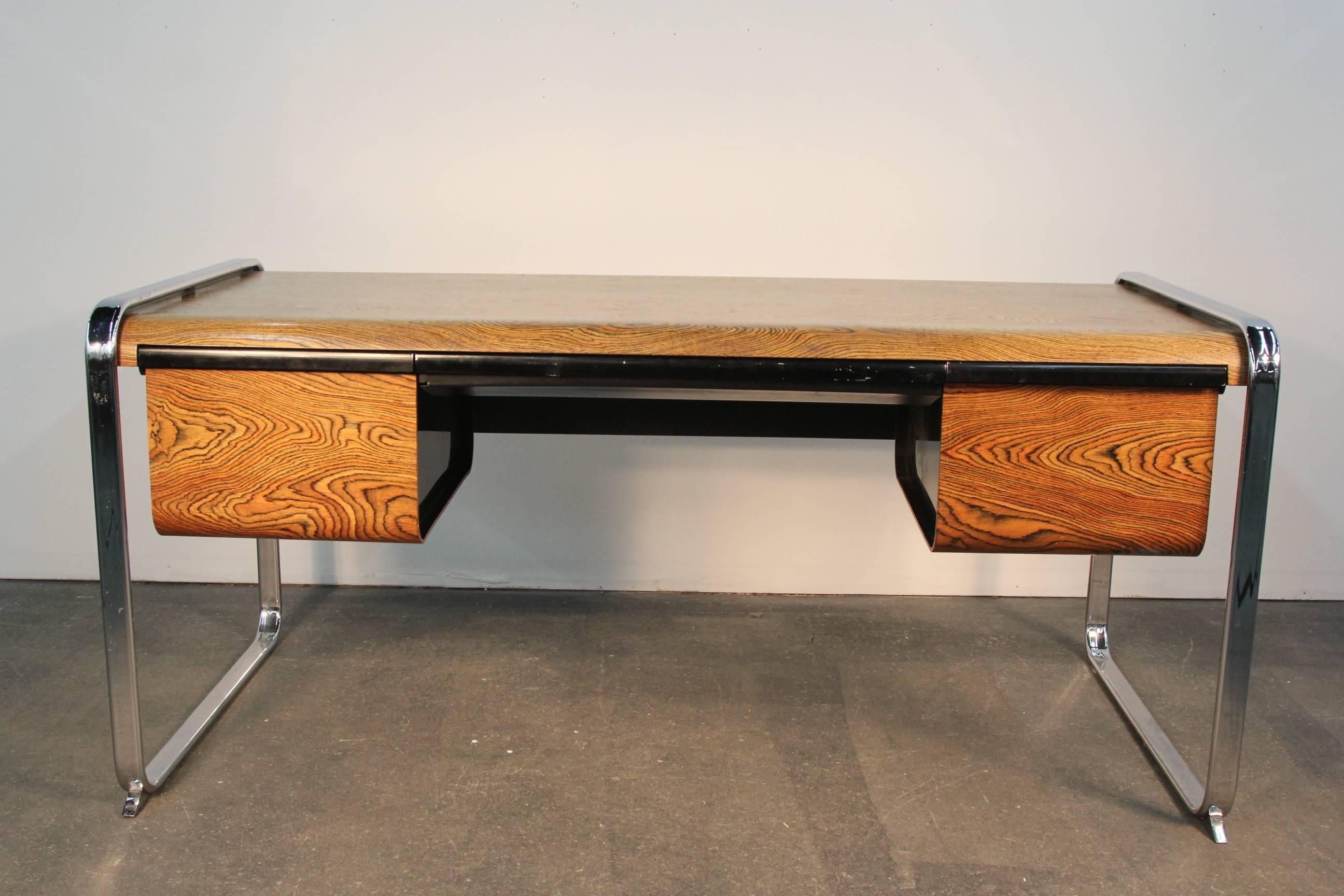 Peter Protzman Zebra Wood Desk for Herman Miller In Good Condition In Bridport, CT