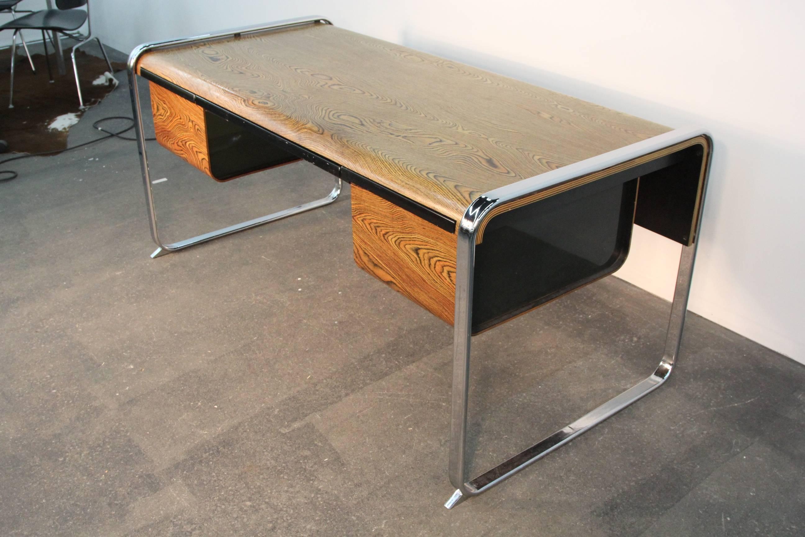 Late 20th Century Peter Protzman Zebra Wood Desk for Herman Miller