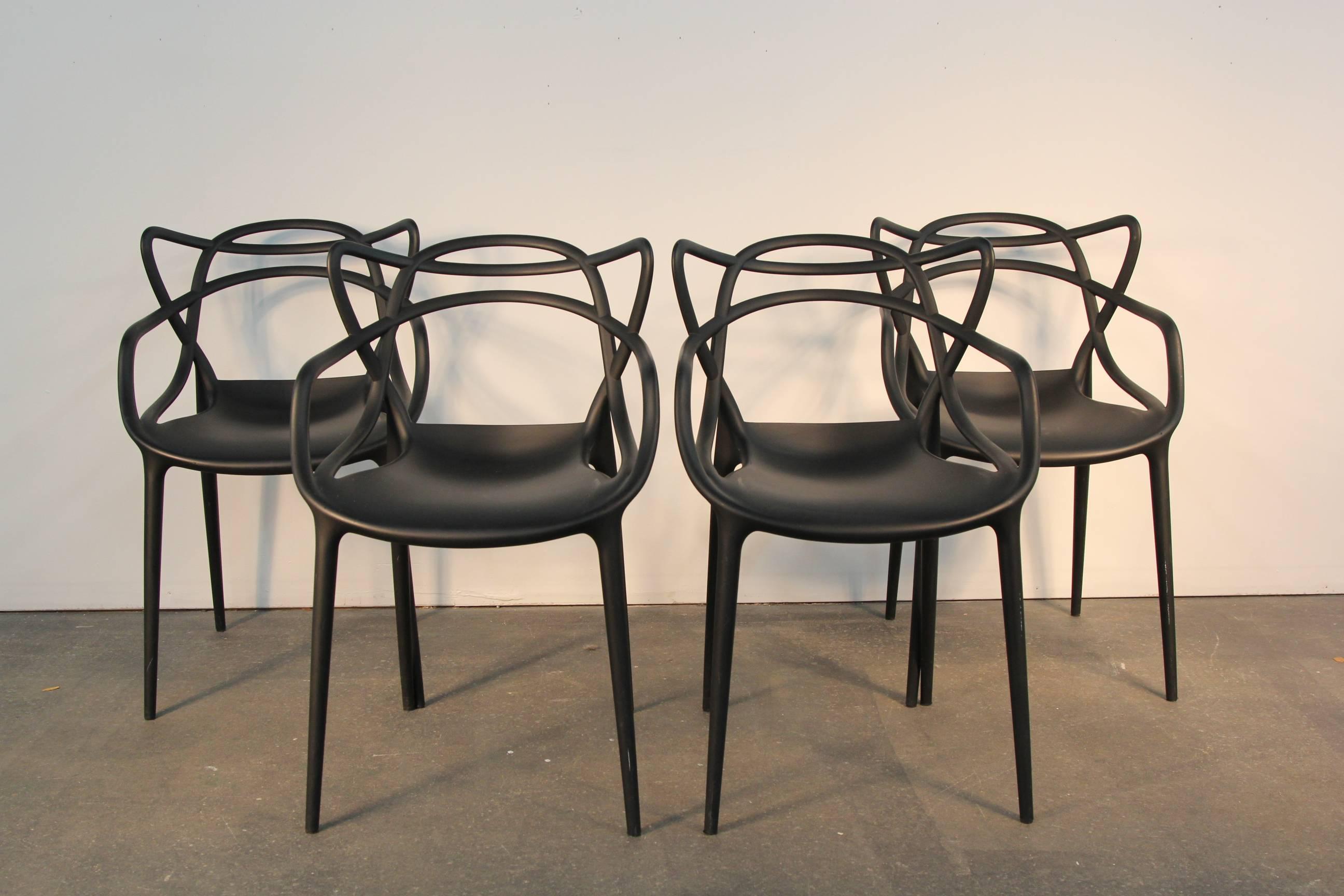 Modern Philippe Starck and Eugeni Quitllet for Kartell Masters Chairs, Set of Four