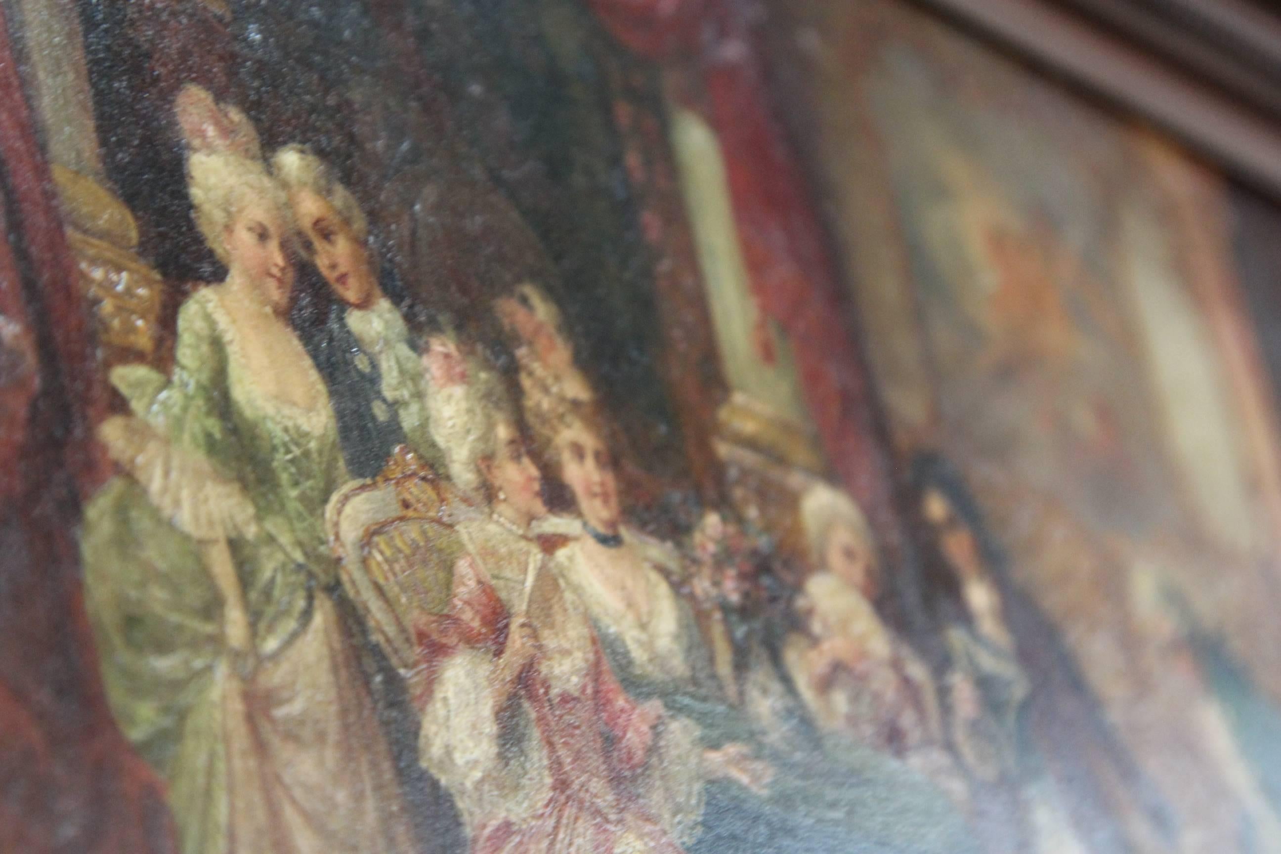 Early 19th Century Antique French Royal Court Painting For Sale