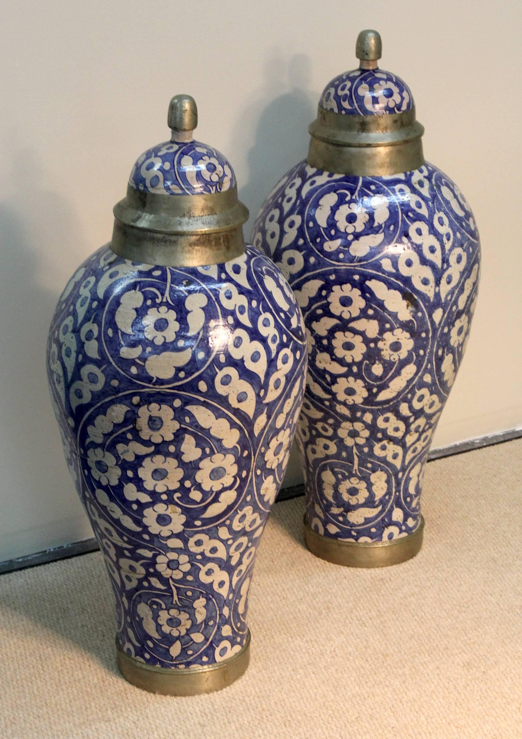 Artisan Made Early 19th Century Moroccan Floor Jars 2