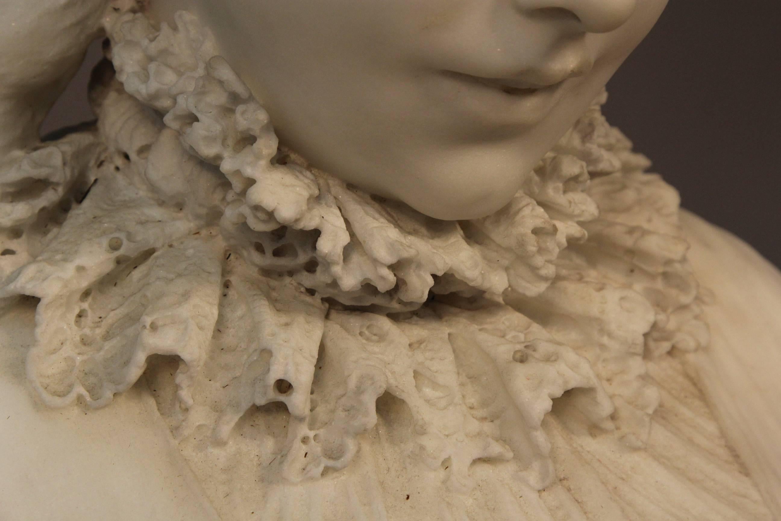 Milano Marble Bust, circa 1800s For Sale 5