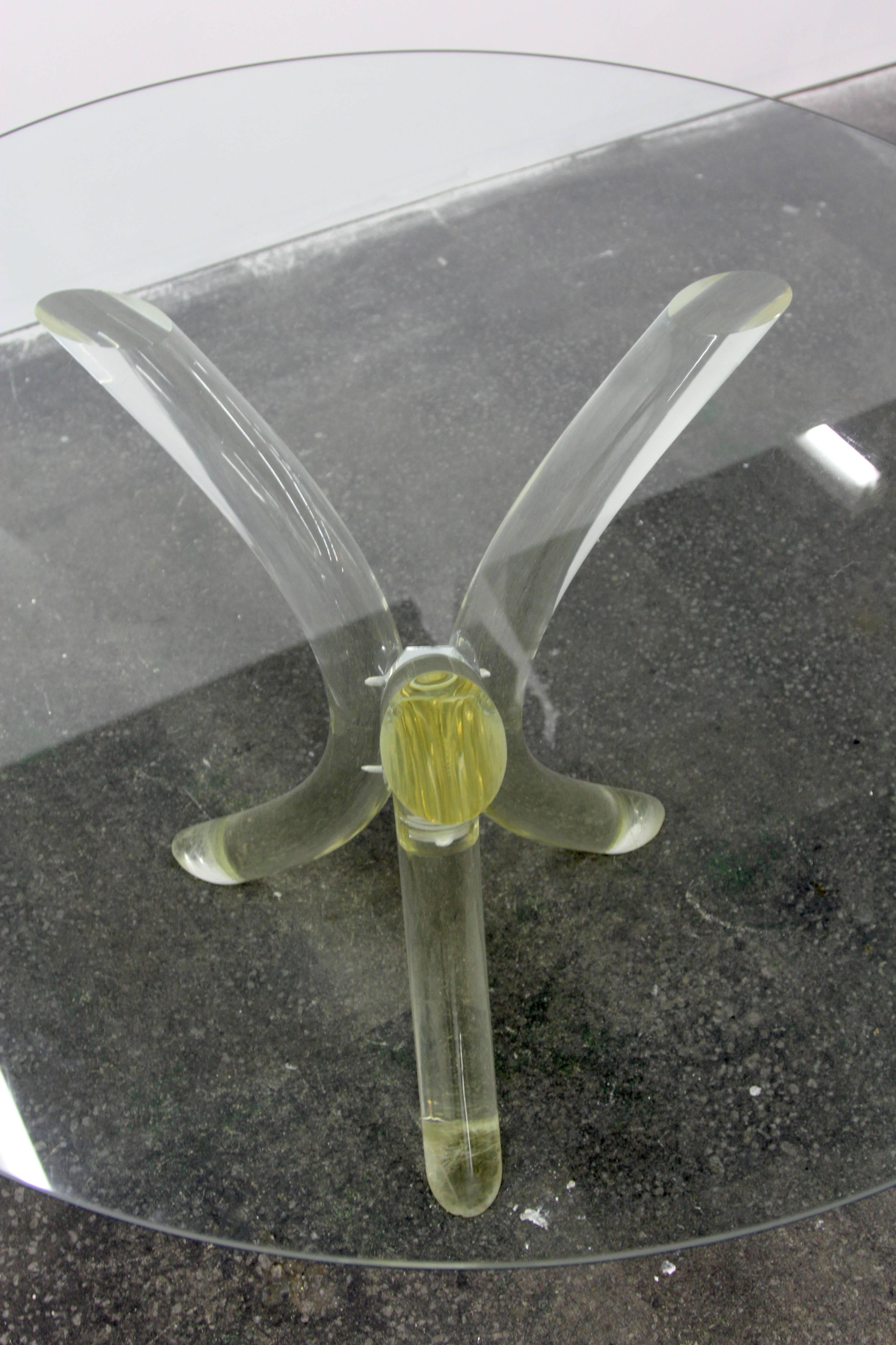 Mid-20th Century Lucite Tusk Table by Charles Hollis Jones