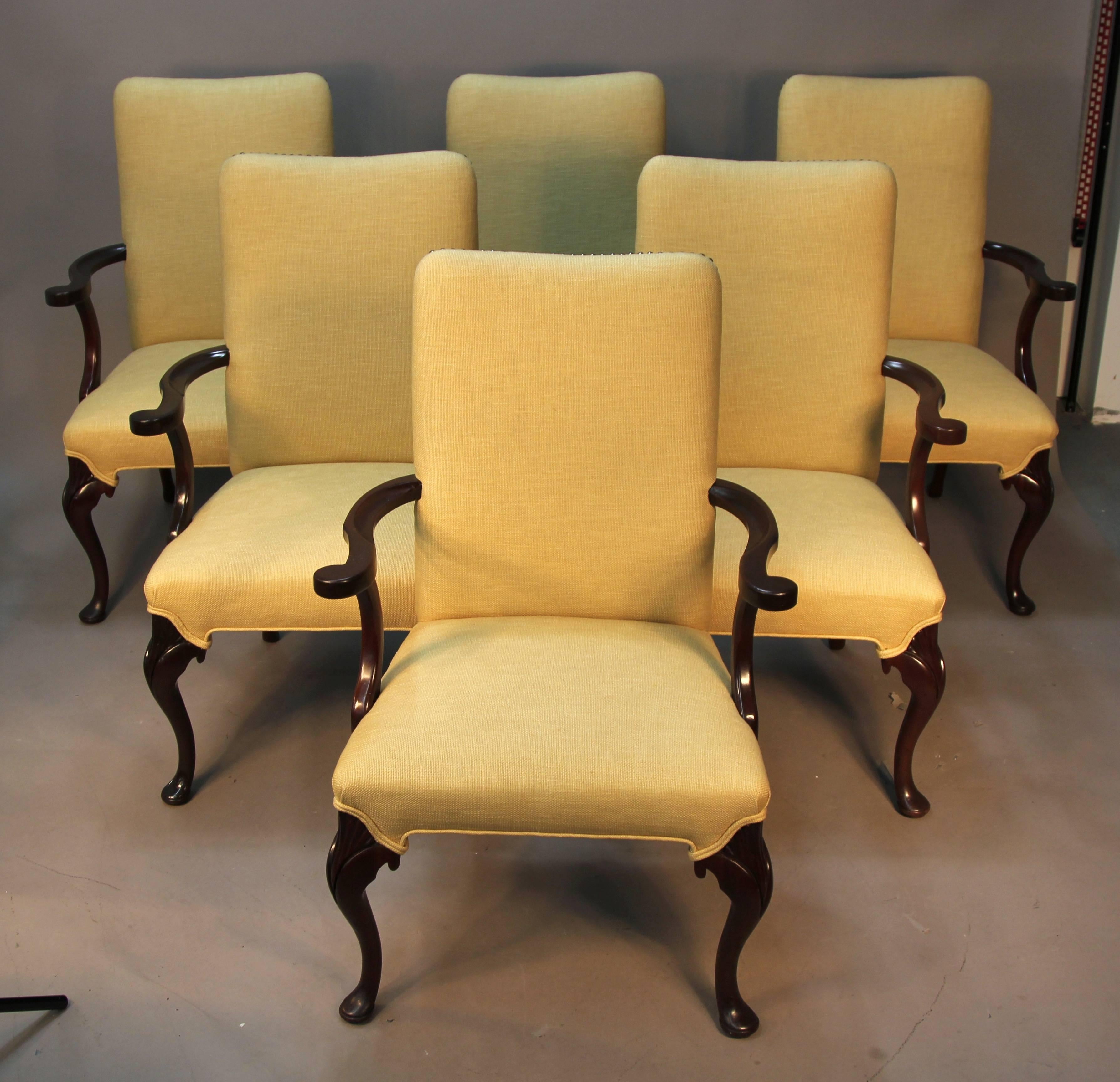 Six Hickory & Co. Armchairs Dining/Conference/Library For Sale 3