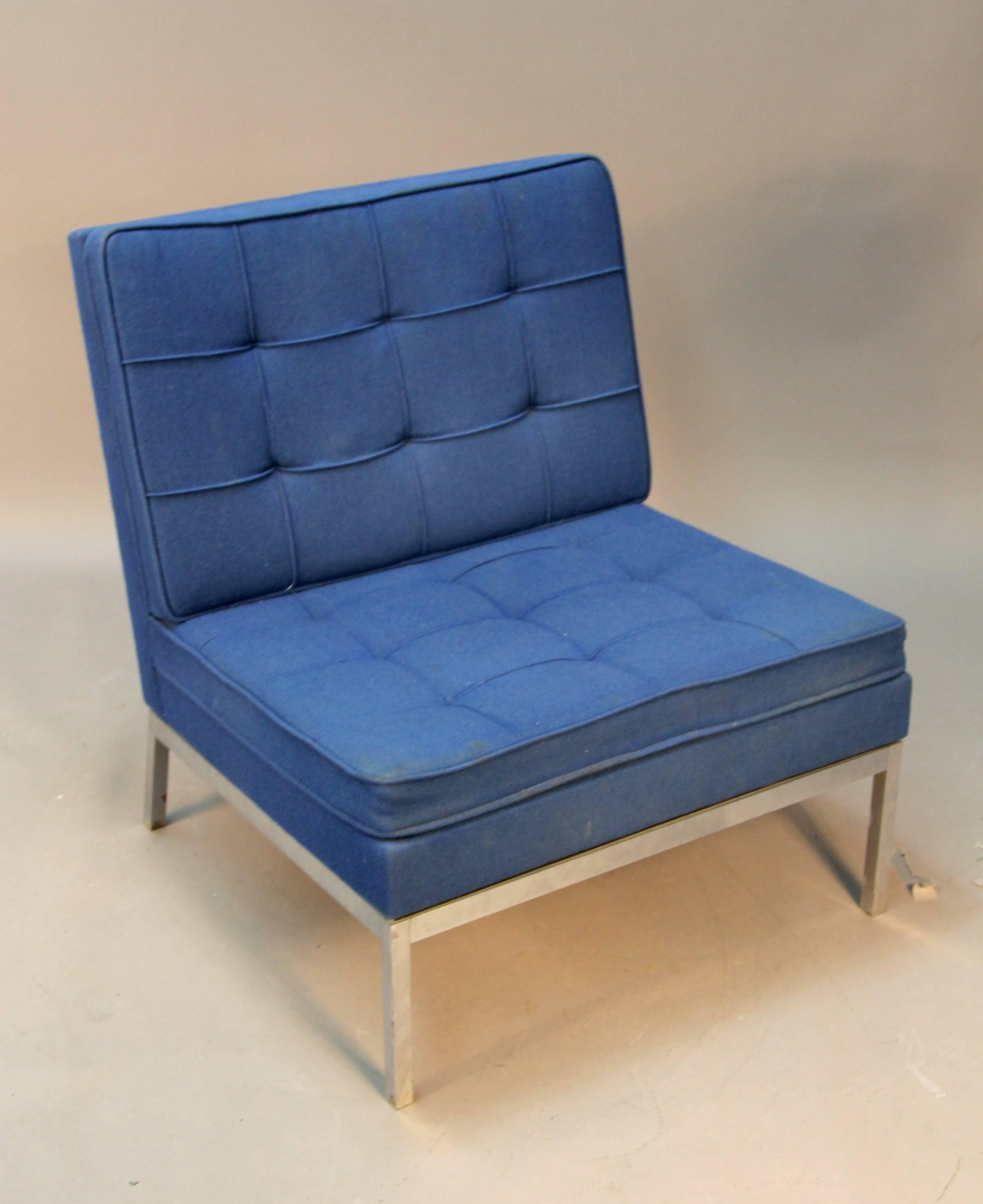 Mid-20th Century Three-Piece Knoll Sectional Sofa or Three Lounge Chairs For Sale