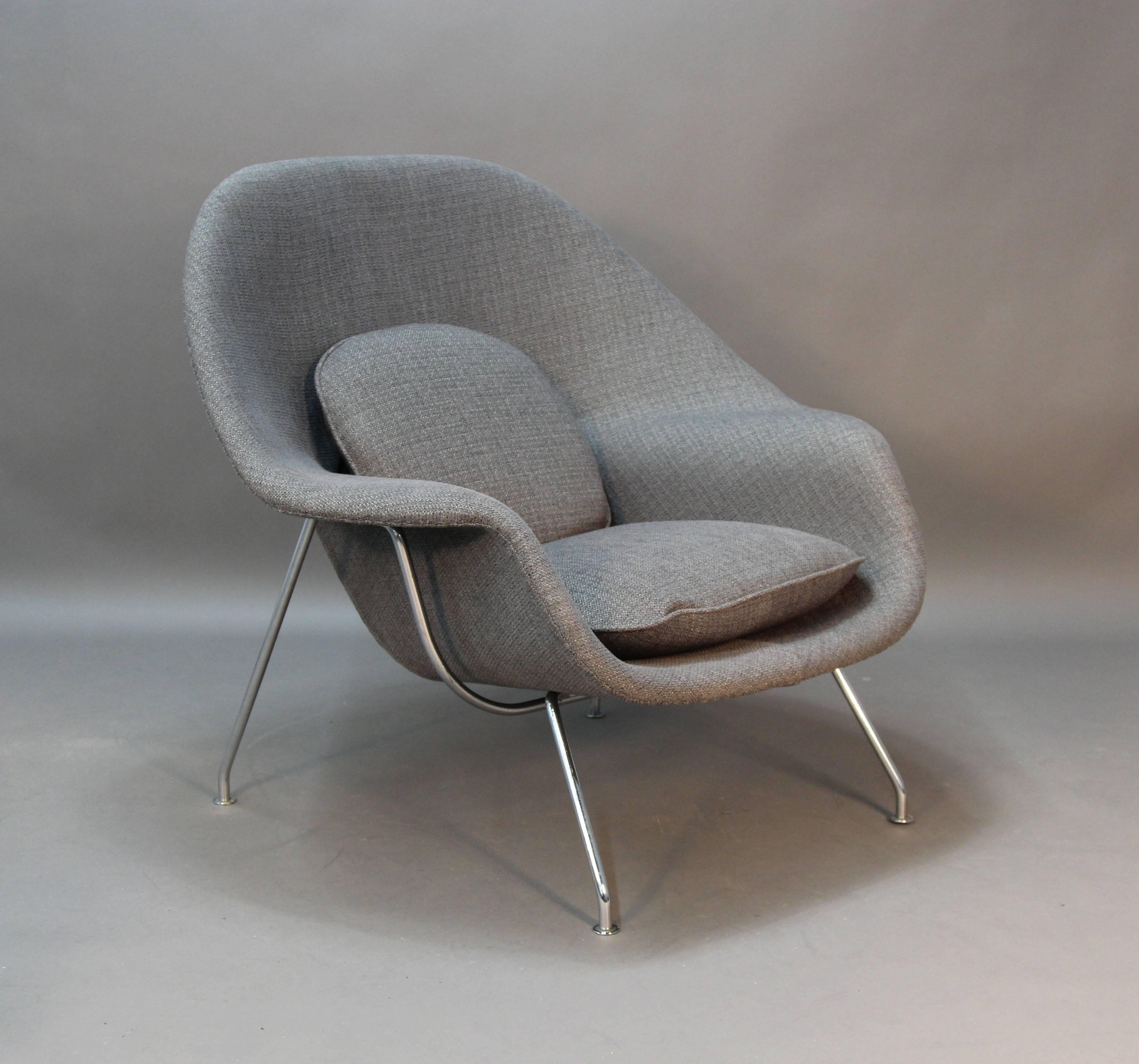 Upholstery Eero Saarinen for Knoll Womb Chair and Ottoman Newly Upholstered