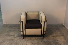Pair of LC2 Le Corbusier Chairs with Black Frames