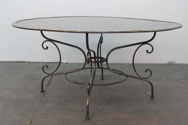 Zinc French Bistro Table For Sale at 1stDibs