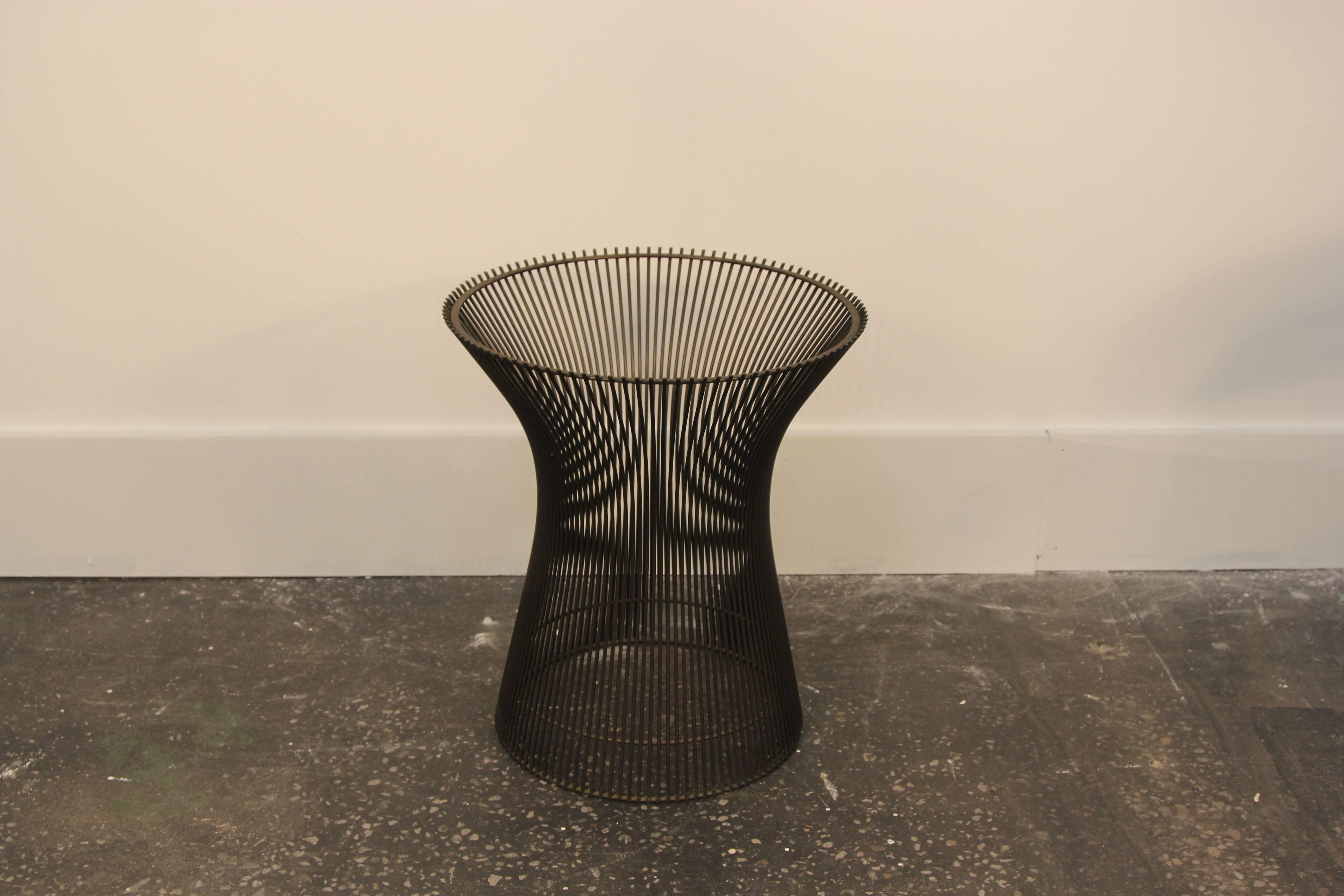 Warren Platner Original Bronze Side Chair and Matching Table 1