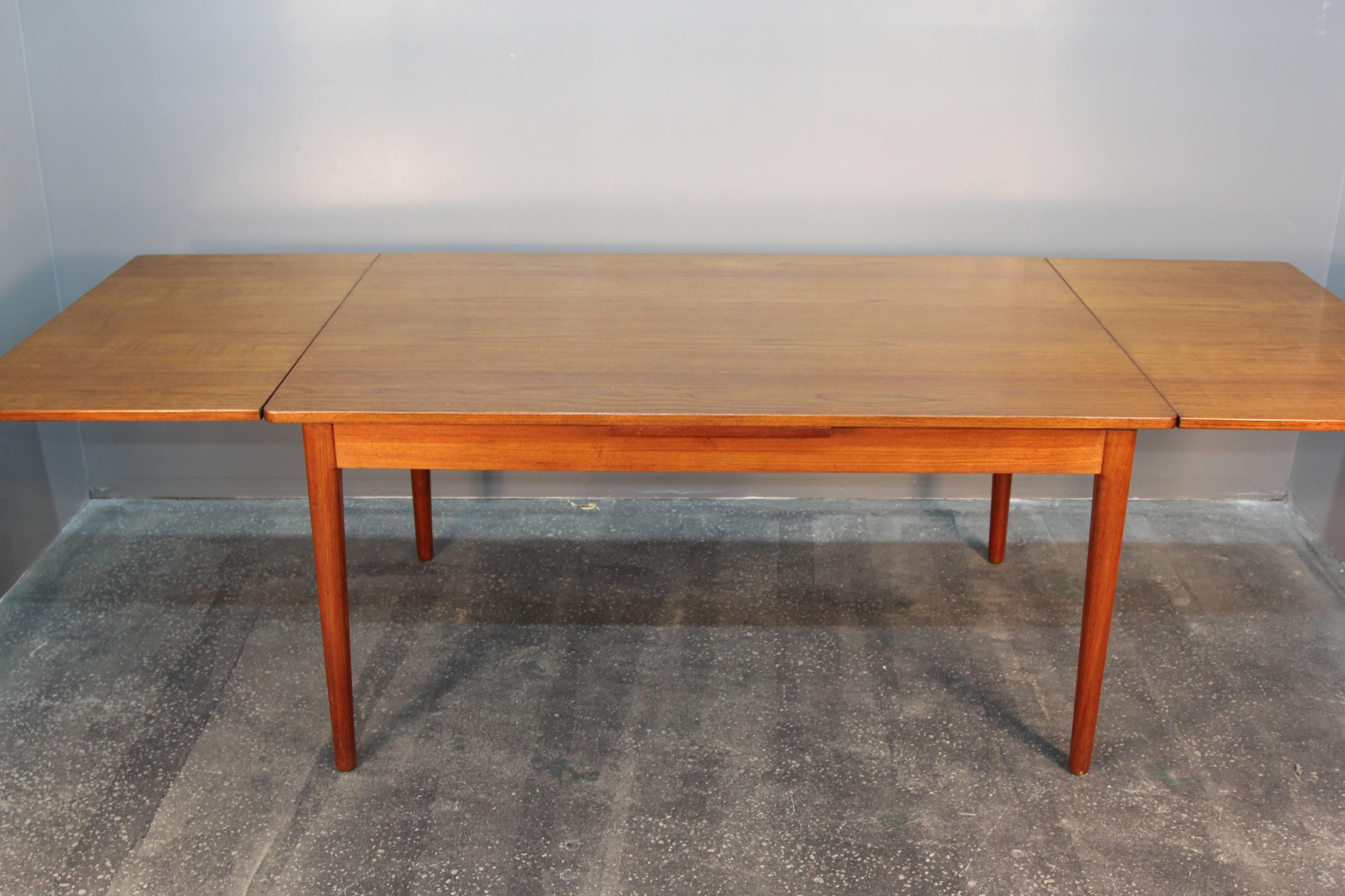 Scandinavian Modern Niels Otto Møller Teak Extension Dining Table Model 12 For Sale