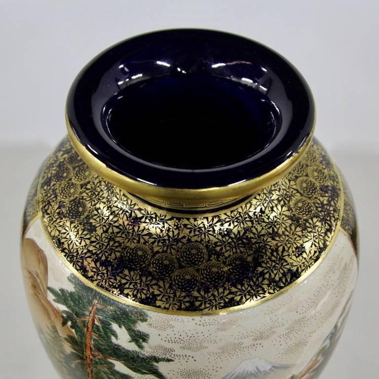 Porcelain Imperial Satsuma Royal Vase, circa 1880s For Sale