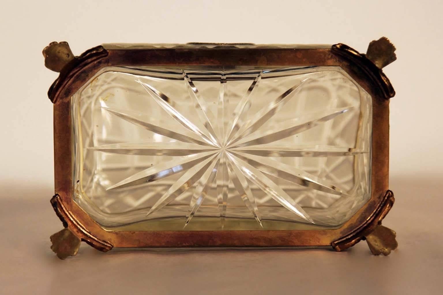 French Antique Baccarat Jewel Box For Sale