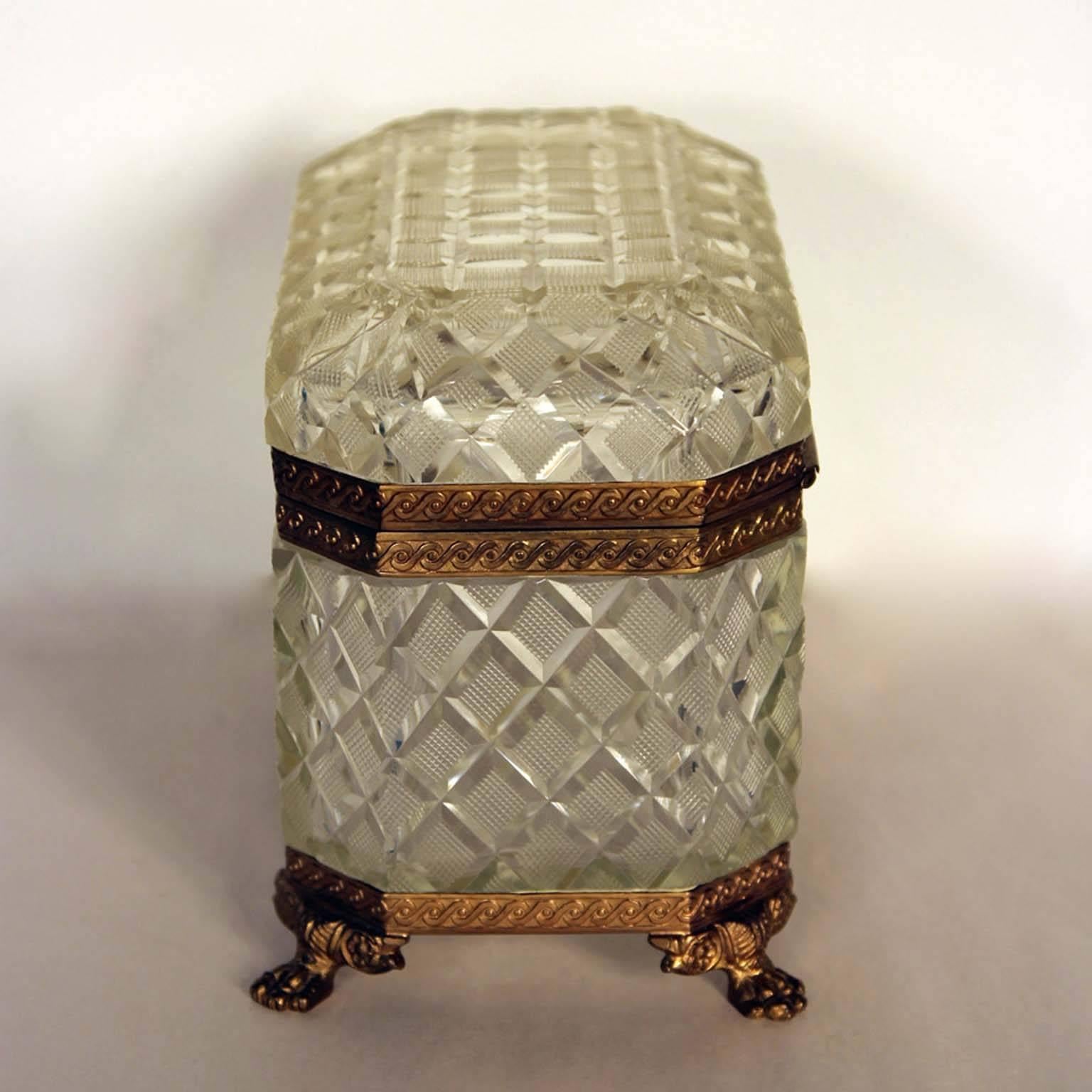 Antique Baccarat Jewel Box For Sale 1