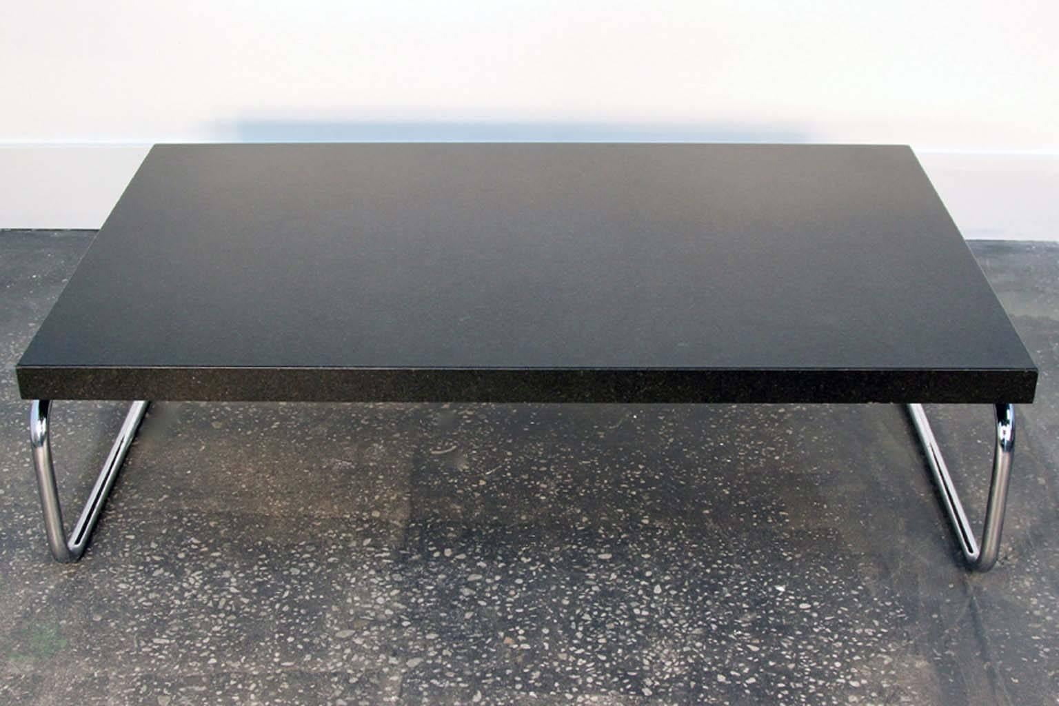 Chrome and Granite Cocktail Table by Cassina at 1stDibs