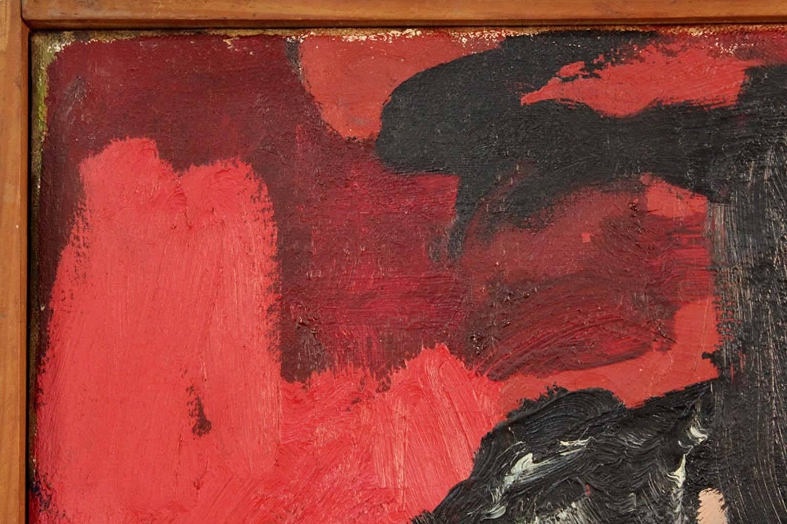1950s Abstract Painting by Dora Tuynman For Sale 2