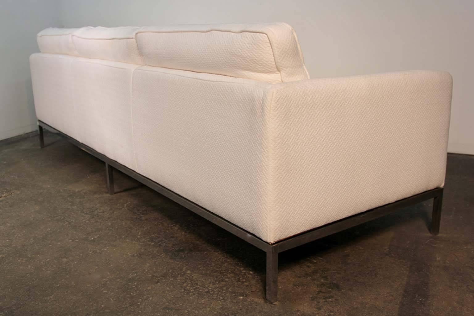 Florence Knoll Three-Seat Sofa in White 1