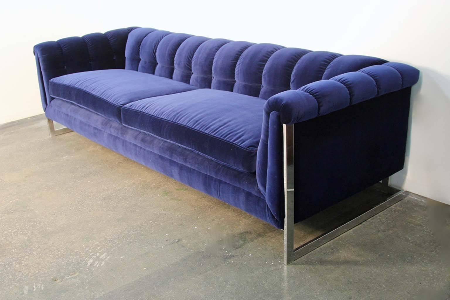 blue modern couch