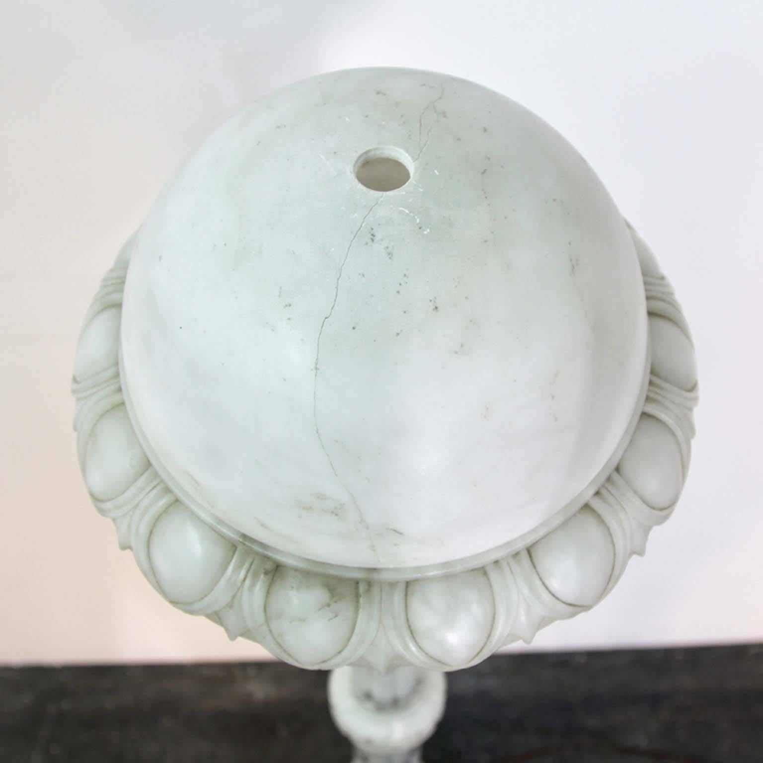 antique alabaster floor lamp