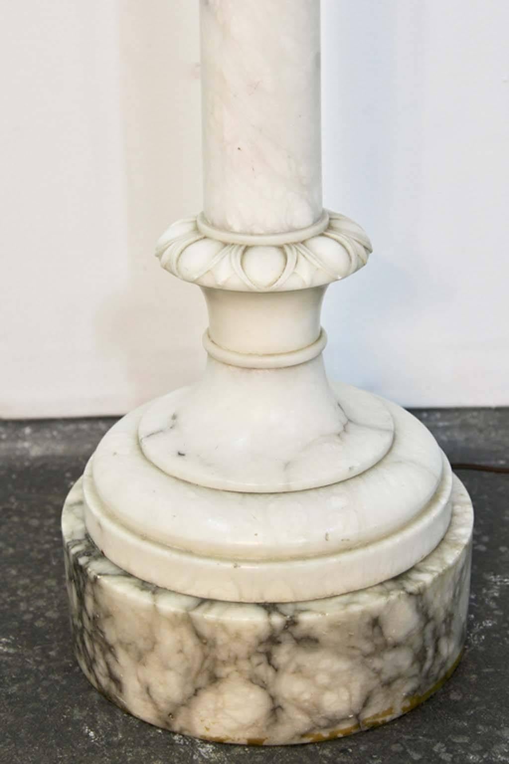 antique alabaster lamp