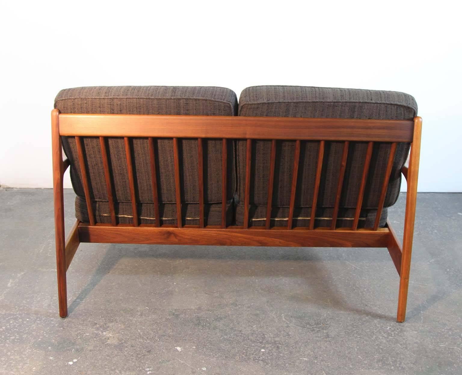 Swedish Folke Ohlsson Teak Settee and Lounge Chair Set for DUX For Sale