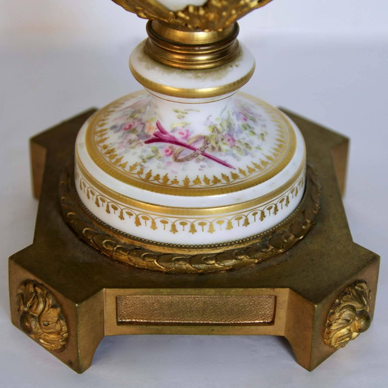 Antique Classical Sevres Urn with Gilt Bronze For Sale 4