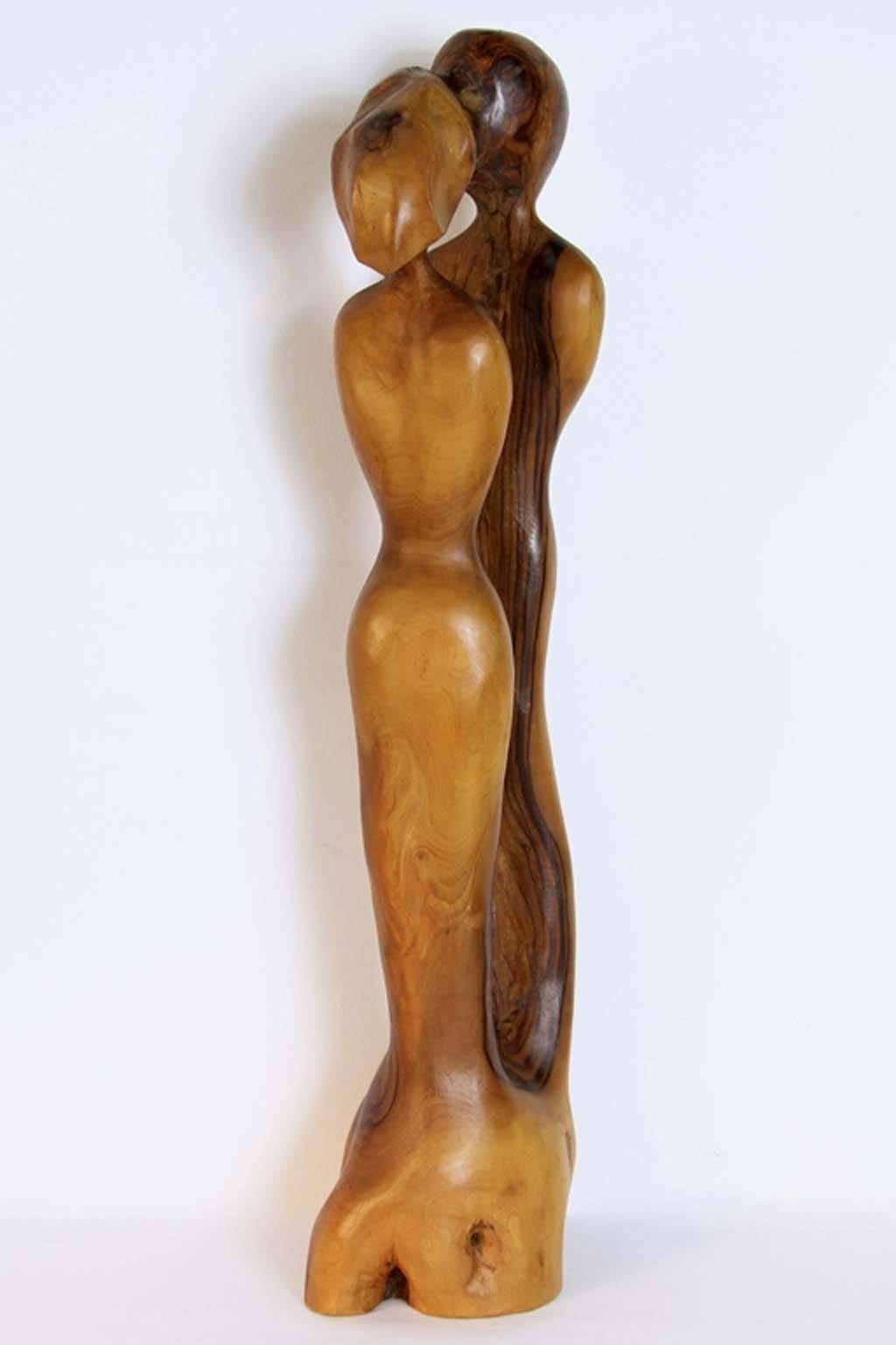 Mid-Century Modern Leon Bronstein Olive Wood Sculpture For Sale