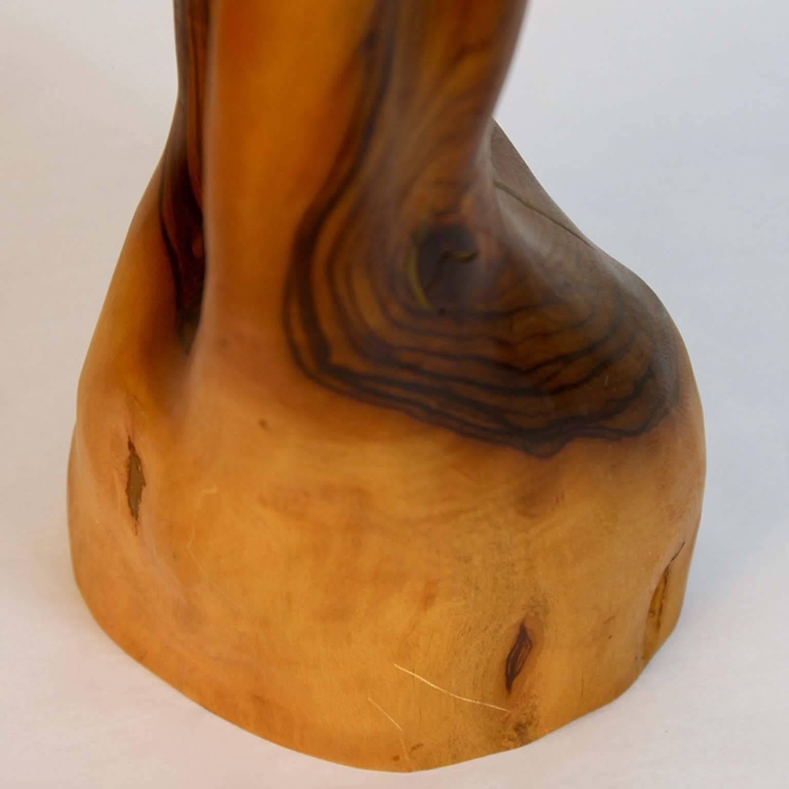 Leon Bronstein Olive Wood Sculpture For Sale 1