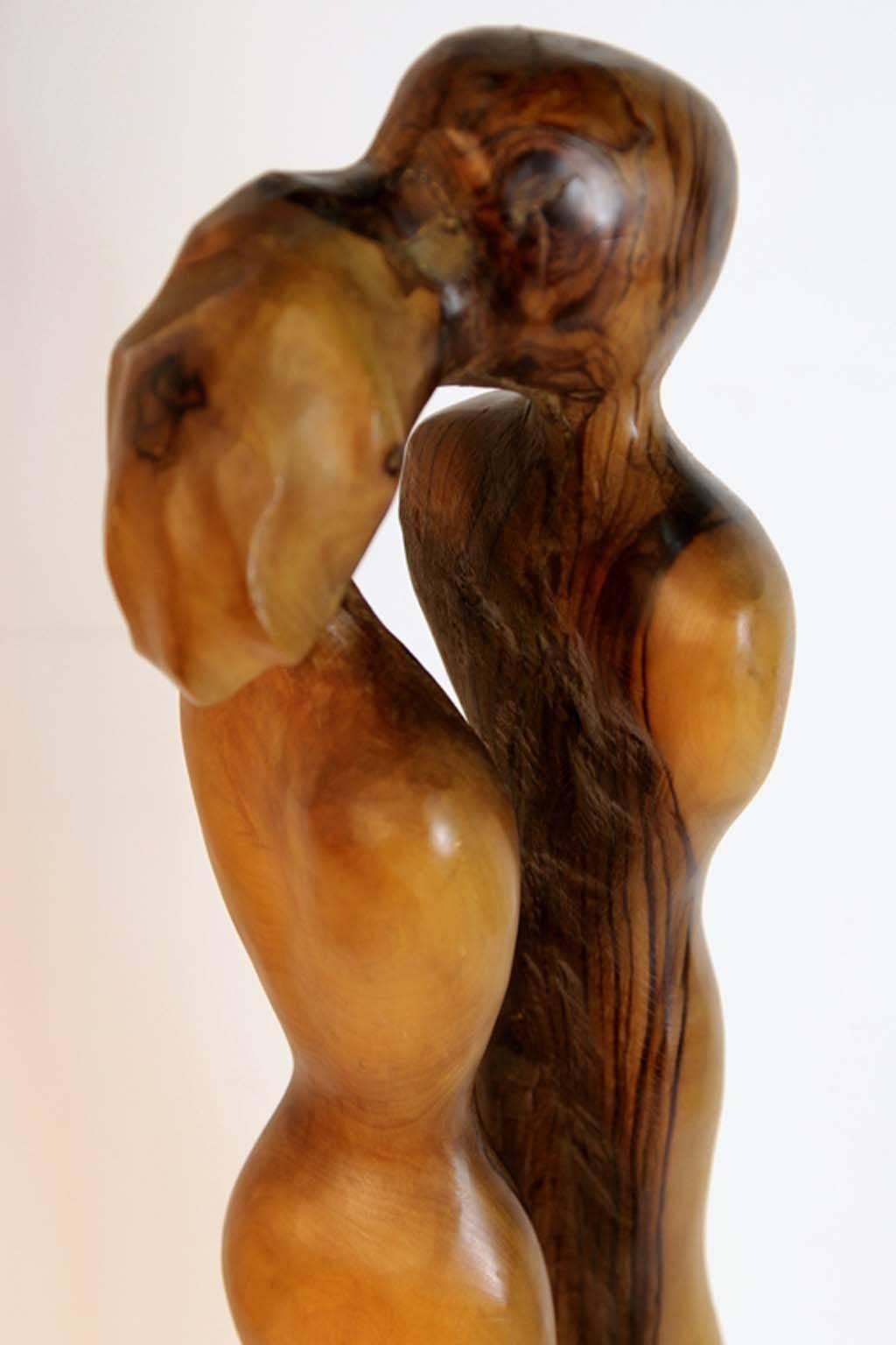 Leon Bronstein Olive Wood Sculpture For Sale 2