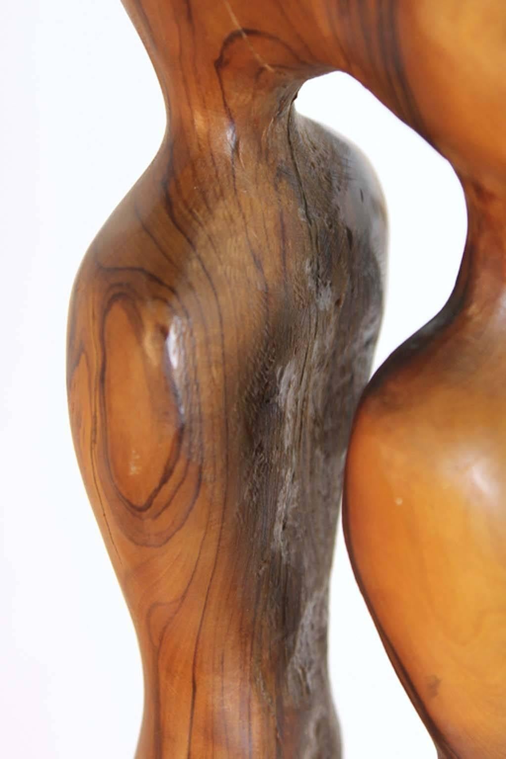 Leon Bronstein Olive Wood Sculpture For Sale 3