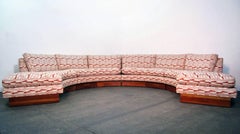 Circular Curved Mid-Century Modern Section Sofa by Erwin Lambeth for John Stuart