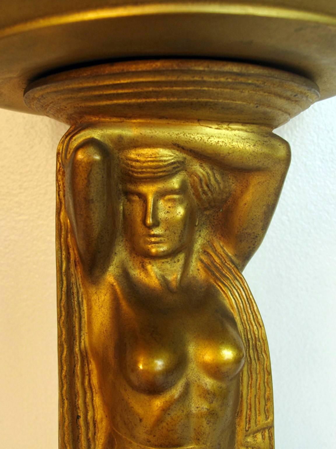 Art Nouveau Nude Bronze by Gustav Gurschner For Sale 1