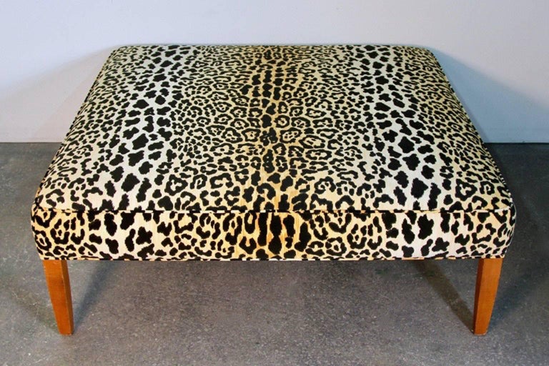 Leopard Print Ottoman or Coffee Table For Sale at 1stDibs