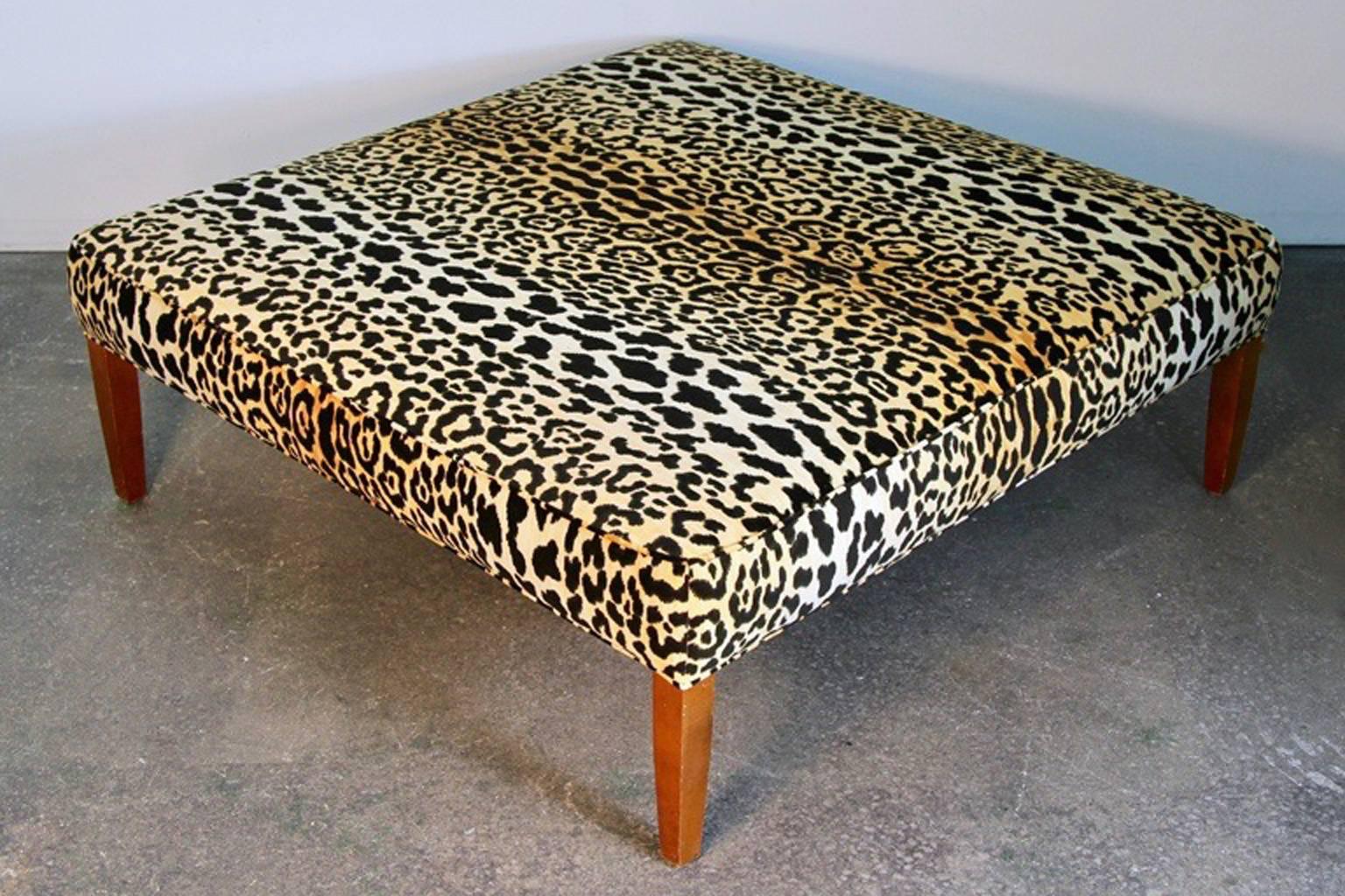 Leopard Print Ottoman or Coffee Table For Sale at 1stDibs leopard