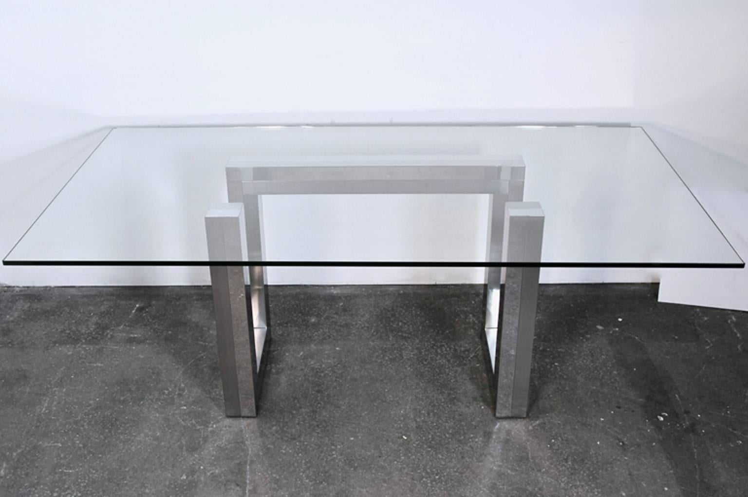chrome dining table base
