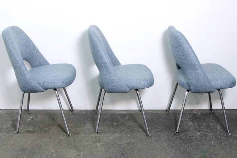 American Eero Saarinen Executive Side Chairs Newly Upholstered for Knoll