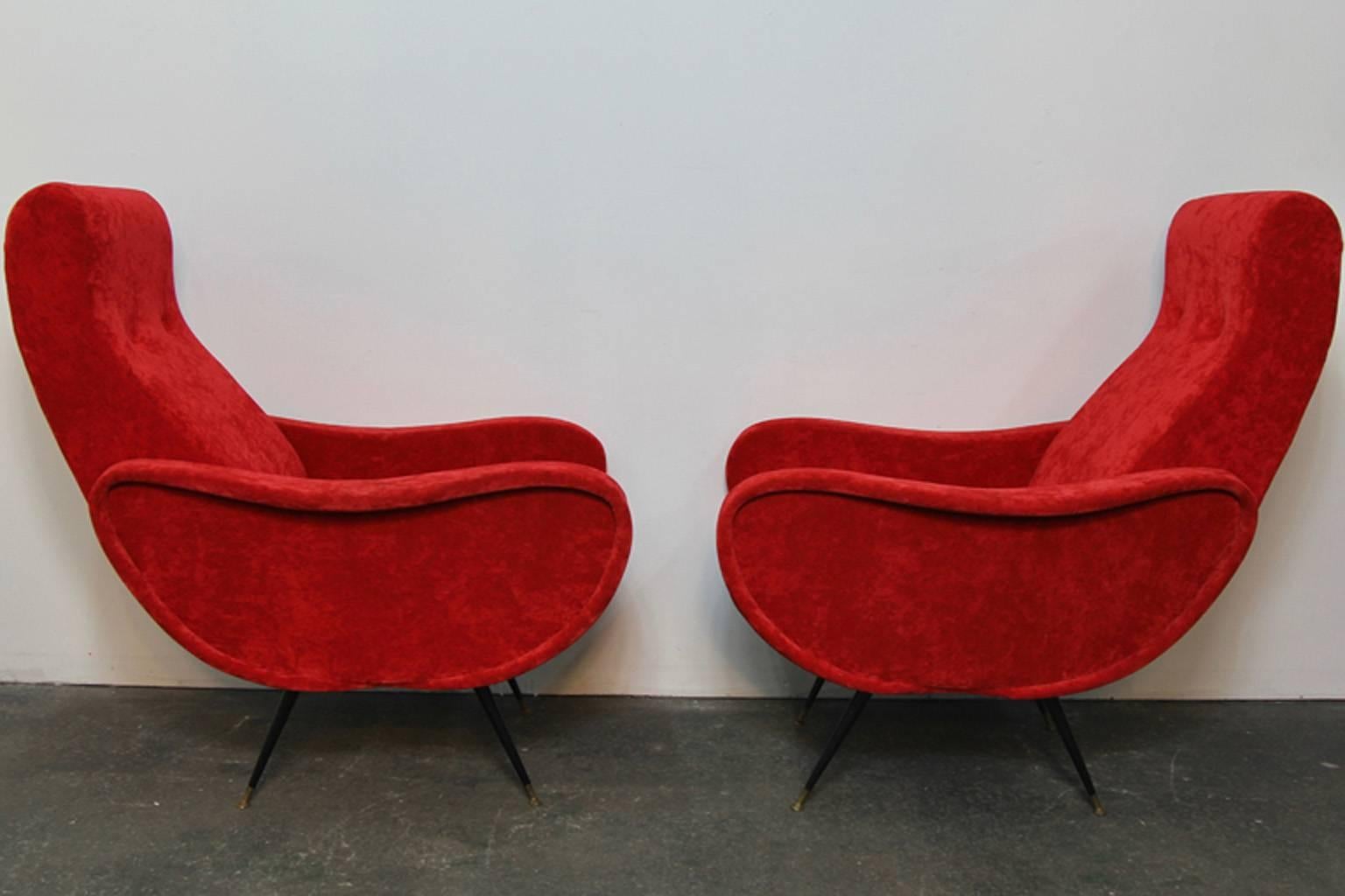 red velvet club chair
