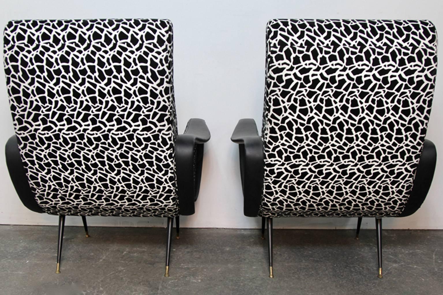 Italian Style Club Chairs Mid-Century Modern 4