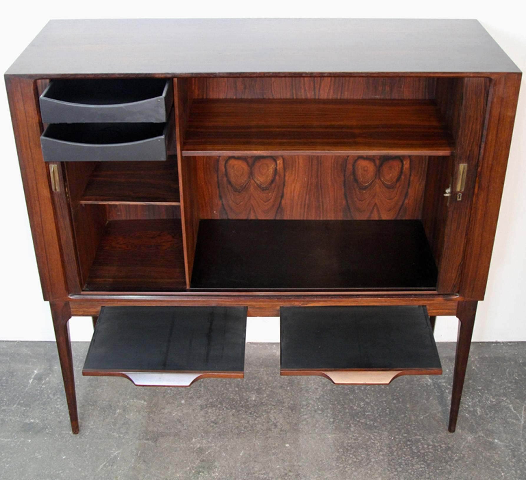 Danish Kurt Ostervig Rosewood Bar Cabinet