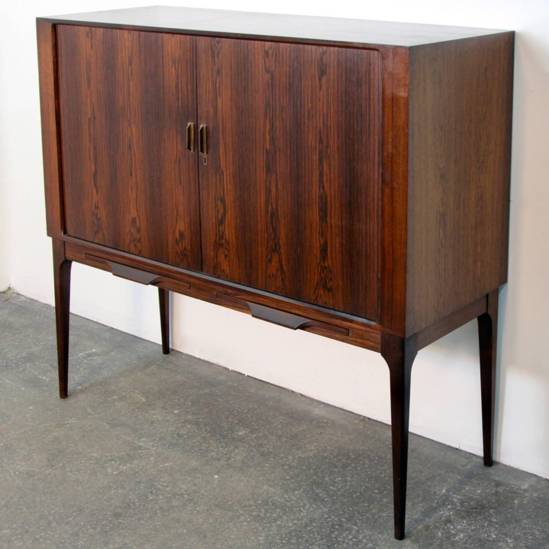 Scandinavian Modern Kurt Ostervig Rosewood Bar Cabinet