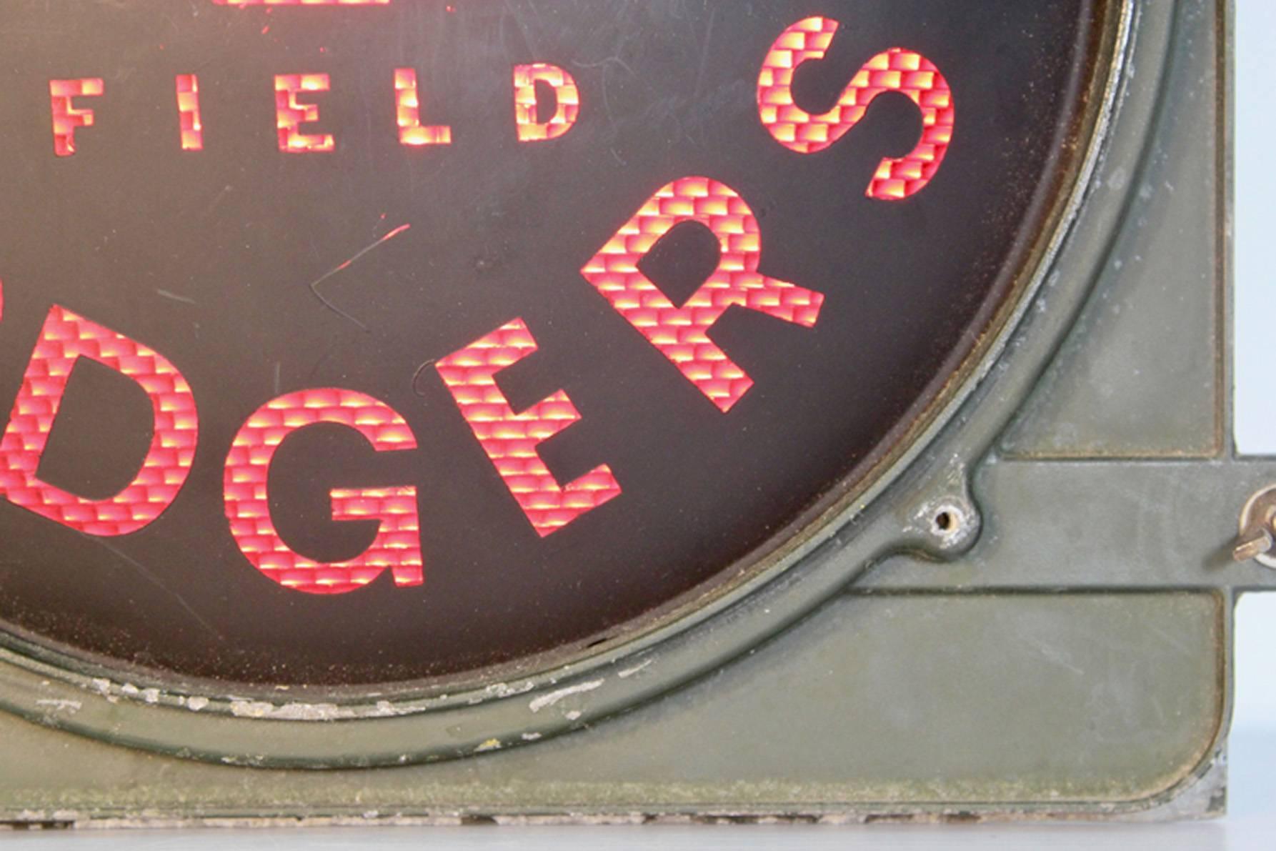 Vintage Brooklyn Dodgers Ebbets Field Light In Good Condition For Sale In Bridport, CT
