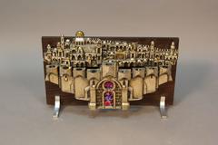 Signed Frank Meisler Hanukah Menorah Sculpture