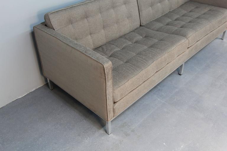 Modern Tweed Upholstered Knoll Style Sofa For Sale at 1stdibs