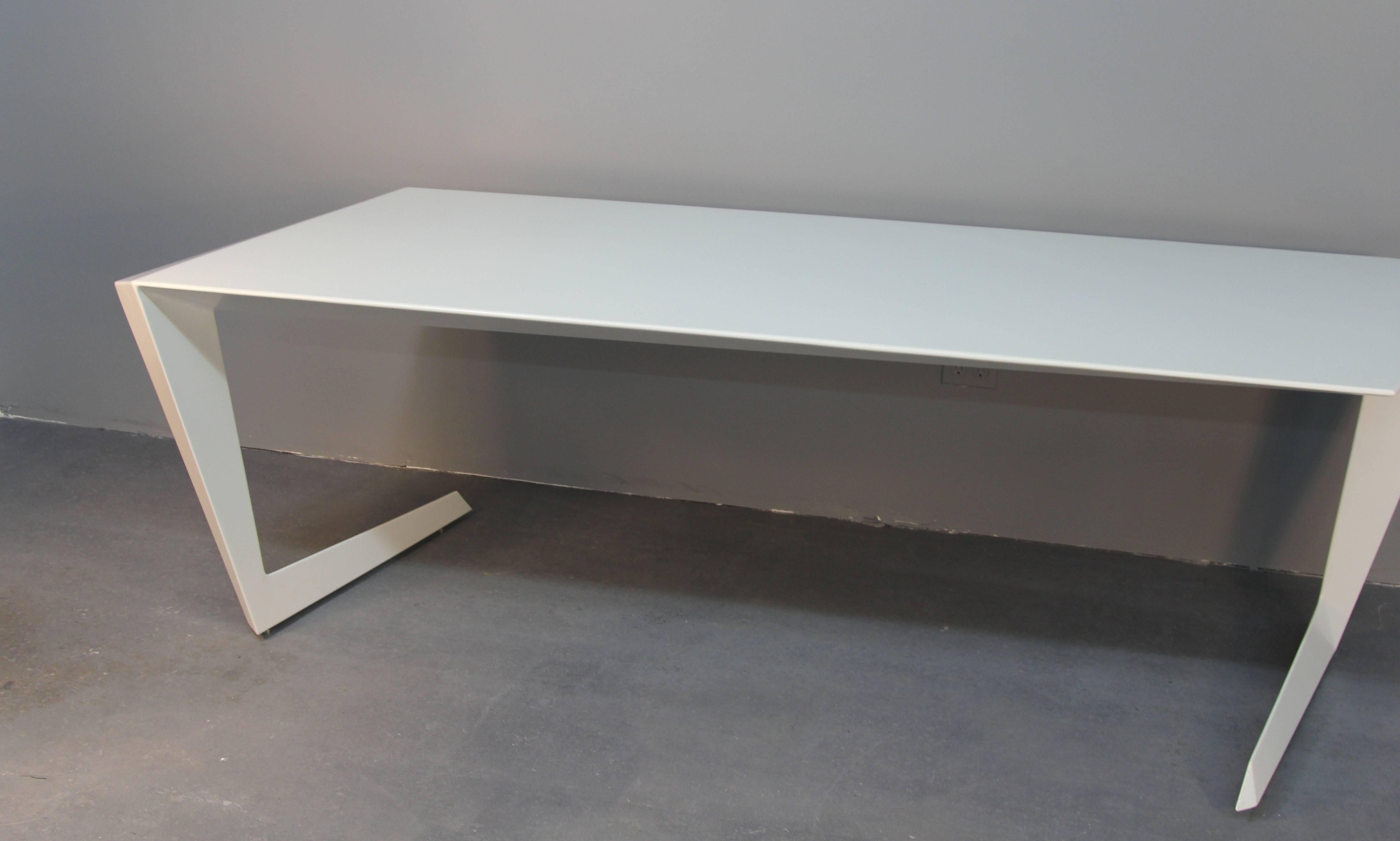 Contemporary Casamania N7 Cast Aluminum Desk in White