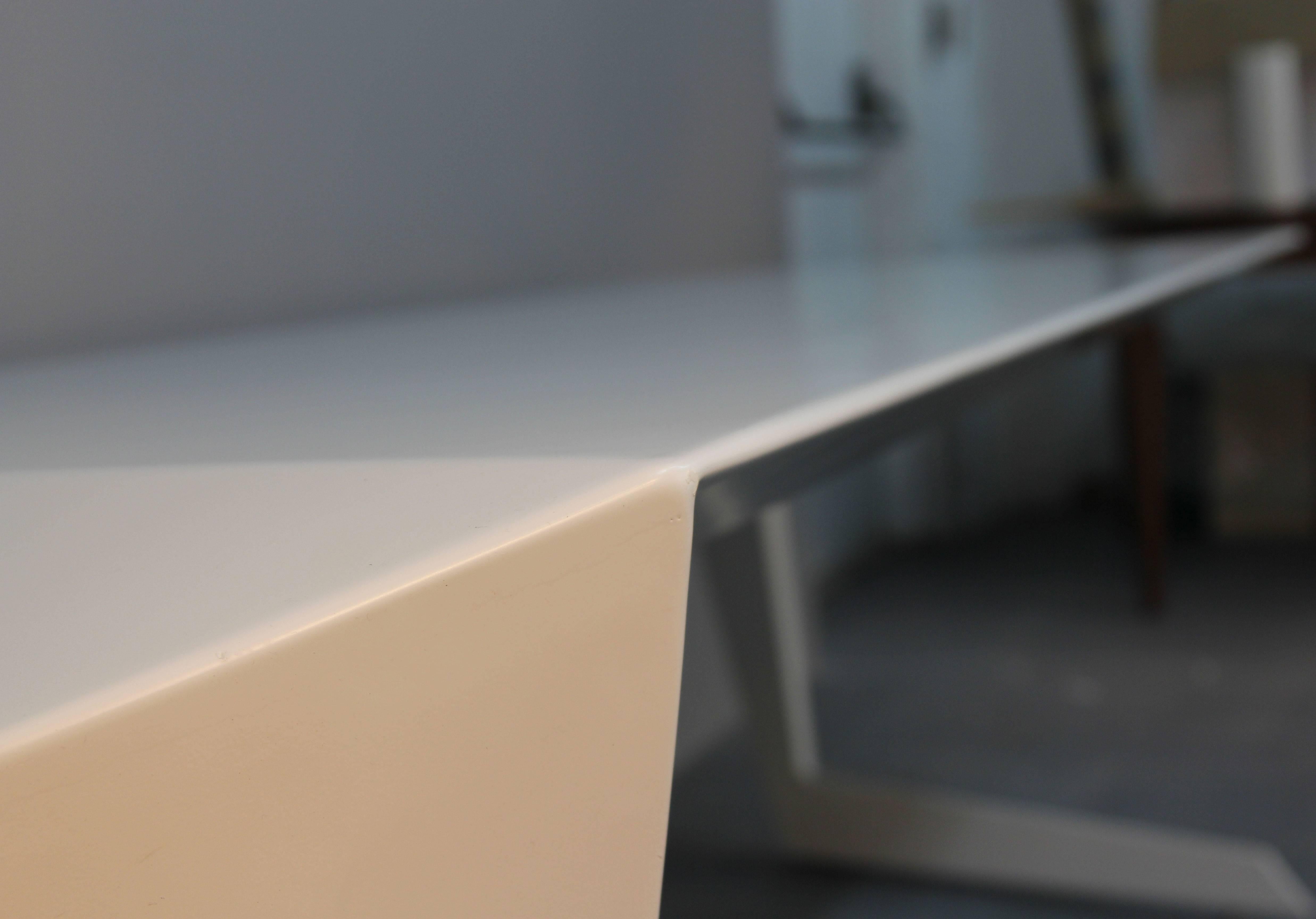 Casamania N7 Cast Aluminum Desk in White 3